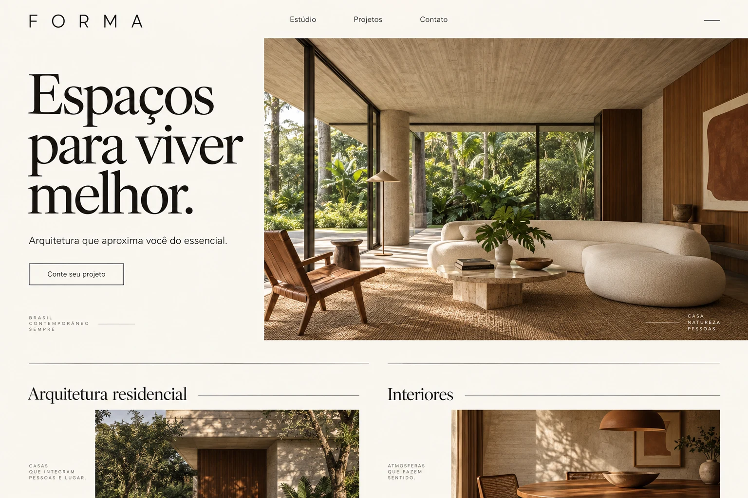 Landing page Forma com oferta de apresentação em destaque.